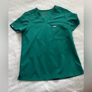 women's SMALL Hunter Green Catarina™ - One-Pocket Scrub Top